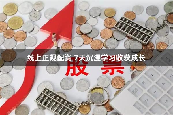 线上正规配资 7天沉浸学习收获成长